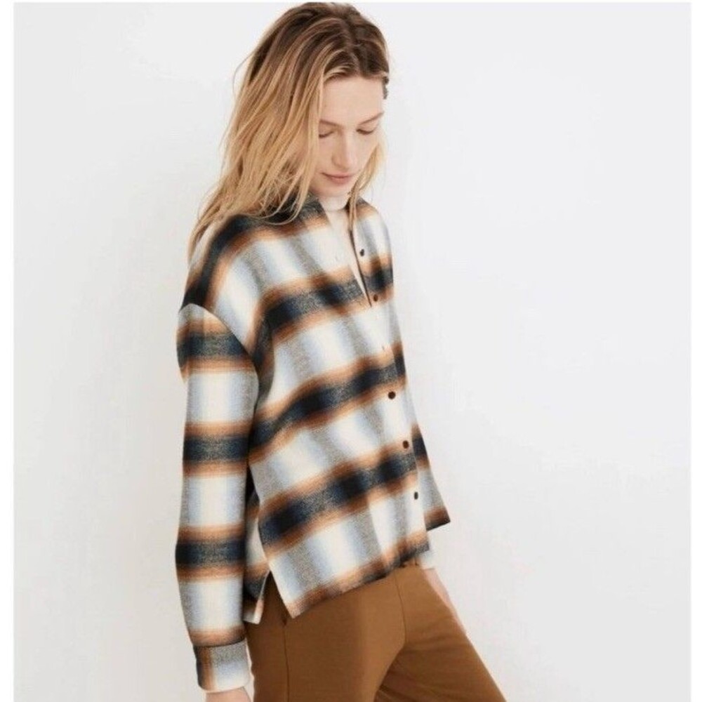 Madewell Flannel Westlake Shirt in Allen Plaid, Size S